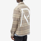 Represent Men's Intial Print Flannel Shirt in Hazel