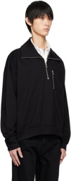 Wooyoungmi Black Half-Zip Sweatshirt
