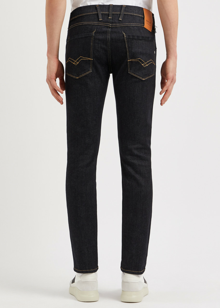 Replay Anbas Hyperflex Re-Used Slim-leg Jeans Dark Blue