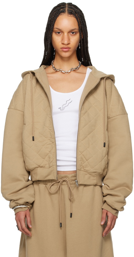 Photo: LU'U DAN Beige Quilted Hoodie