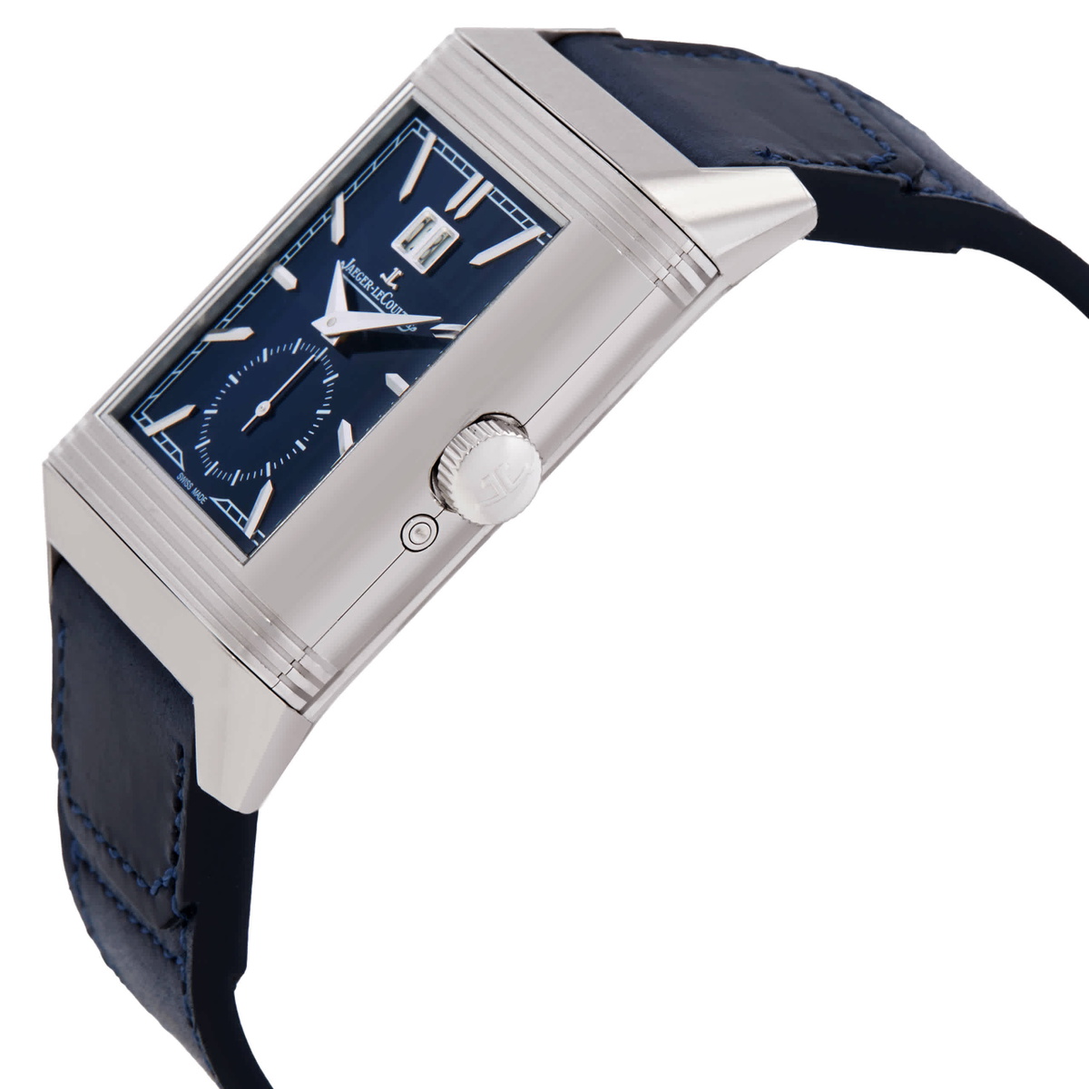 Jaeger LeCoultre Reverso Tribute Geographic World Time Blue Dial Watch Q714845J