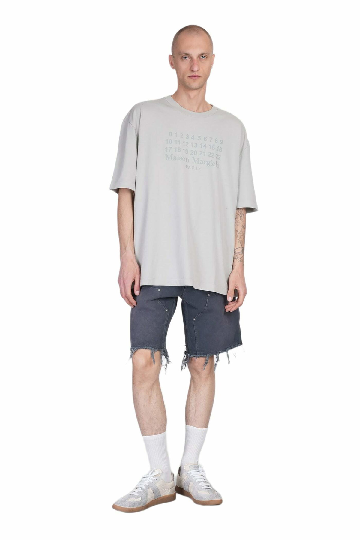 Maison Margiela Shorts In Grey Denim Maison Margiela