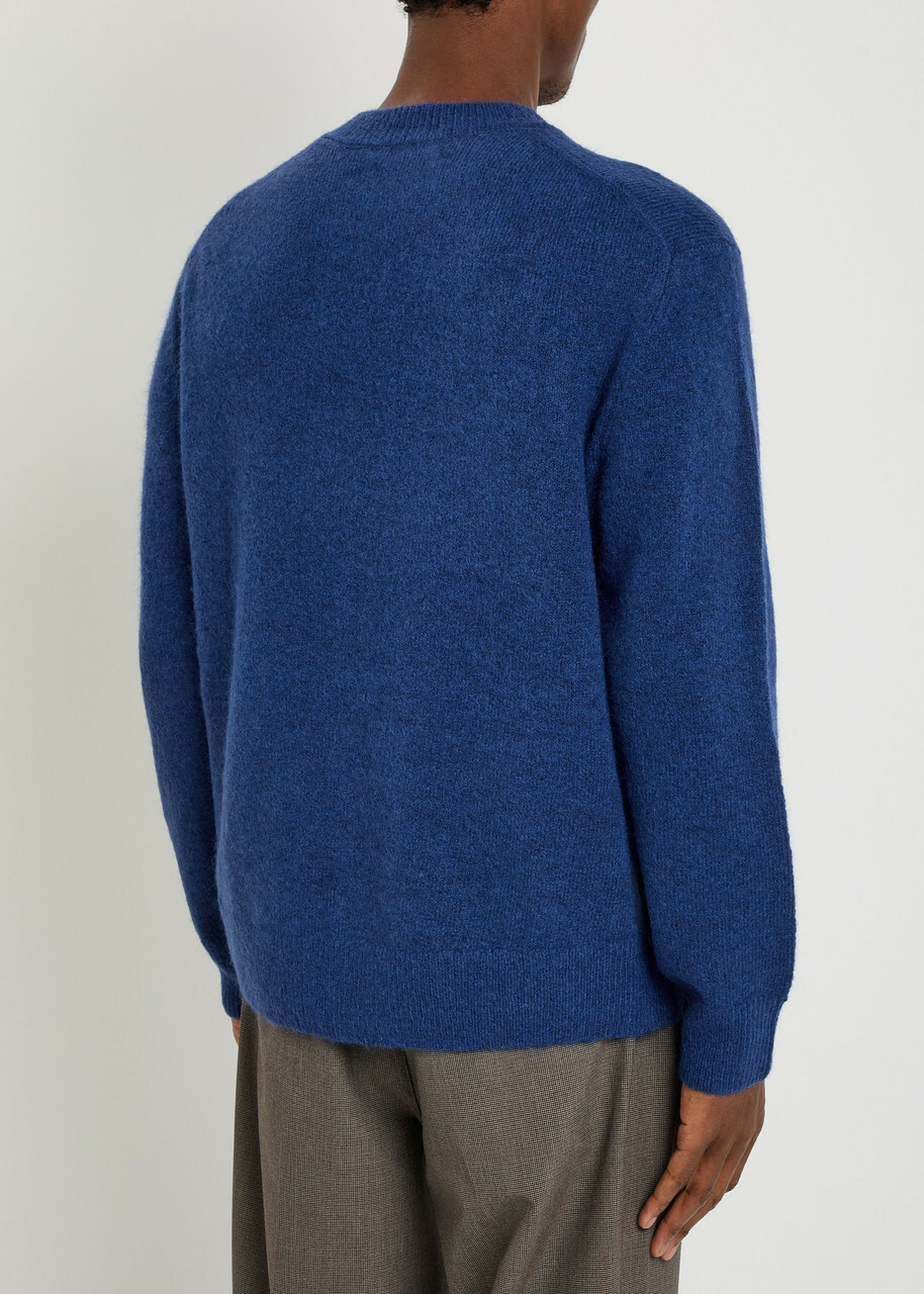 Wax London Wilde Wool-blend Jumper Blue