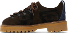 KidSuper Brown Patchwork Eye Low Hiking Boots