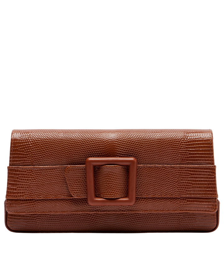Photo: Manolo Blahnik Maygot snake-effect leather clutch