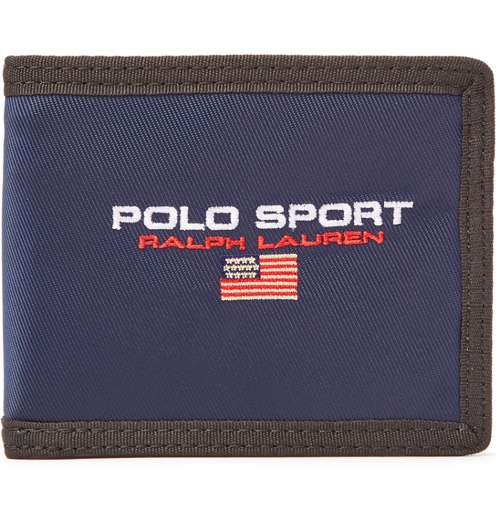 Photo: Polo Ralph Lauren - Logo-Embroidered Nylon-Twill Billfold Wallet - Blue