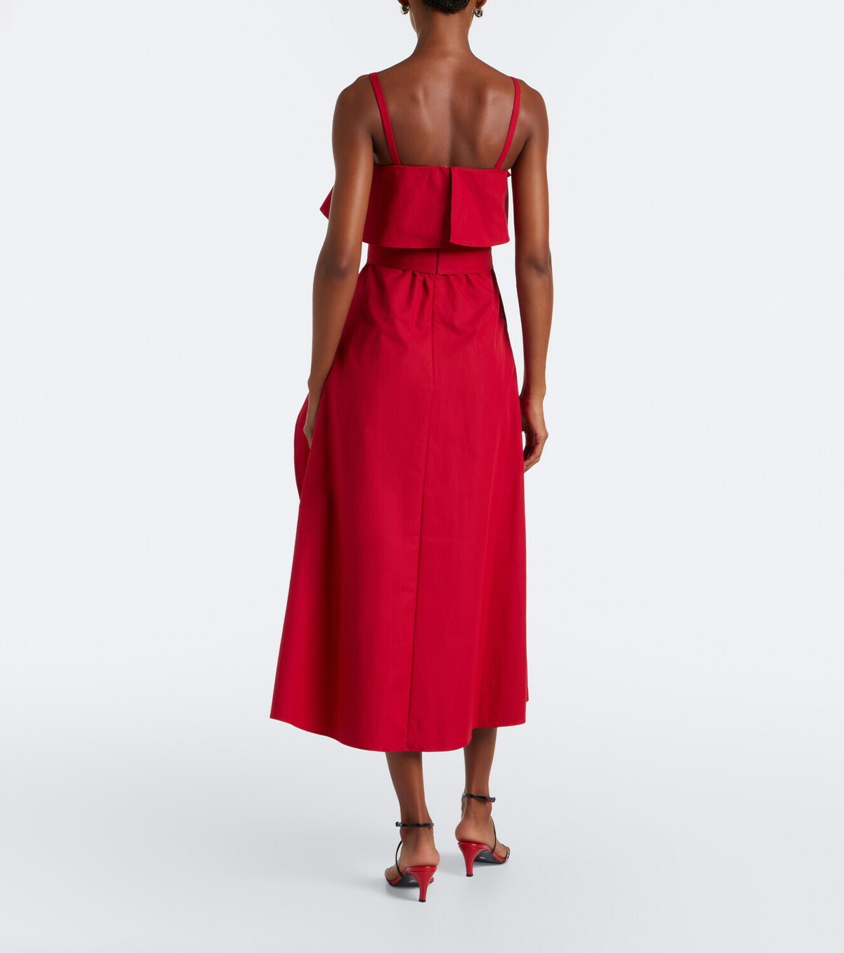 Proenza Schouler Reign ruffled cotton-blend midi dress