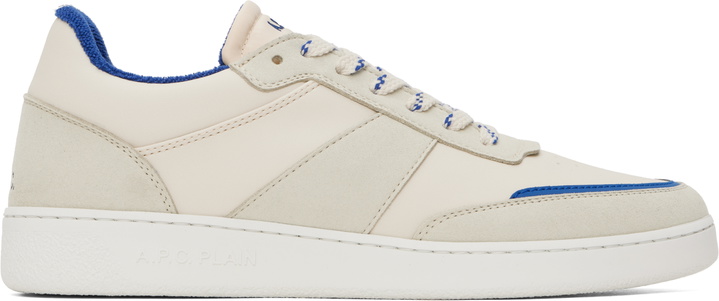 Photo: A.P.C. Off-White & Blue Plain Sneakers