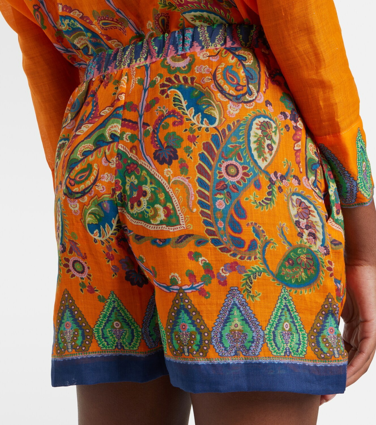 Etro Paisley high-rise shorts