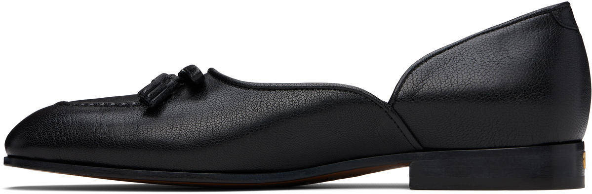 Valentino Black Square Toe Loafers