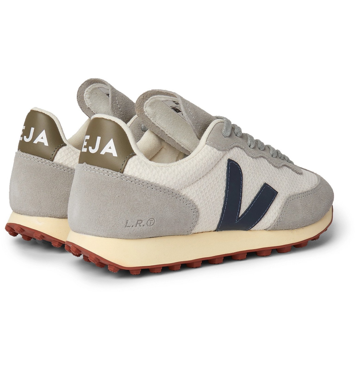 Veja - Rio Branco Leather and Rubber-Trimmed Hexamesh and Suede ...