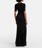 Victoria Beckham Ruched crêpe jersey maxi dress