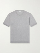 John Smedley - Torin SS Cotton-Knitted T-Shirt - Gray