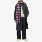 Acne Studios Men's Cassiar Check Narrow New Scarf in Purple/Lilac