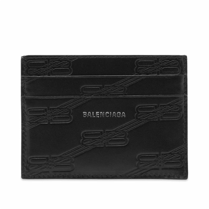 Photo: Balenciaga Men's BB Logo Card Holder in Black