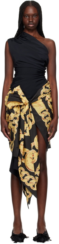 Photo: VAQUERA Black & Yellow Scarf Minidress