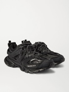 Balenciaga - Track Nylon, Mesh and Rubber Sneakers - Black