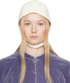 COLLEEN ALLEN White Velvet Hooded Cap