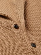 Ralph Lauren Purple label - Ribbed Wool and Cashmere-Blend Cardigan - Brown