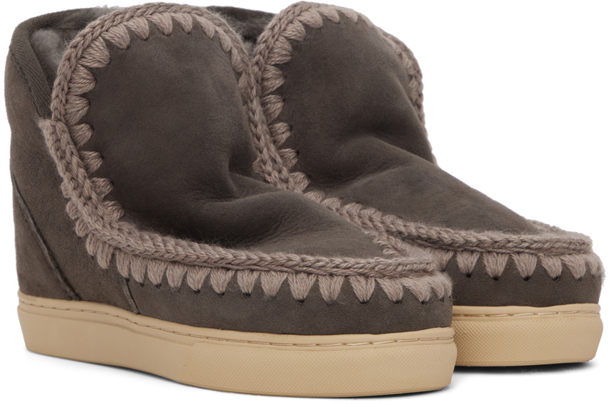 Mou Gray Stitch Boots