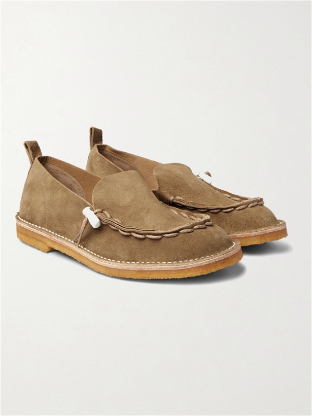 Photo: Hender Scheme - Self Lace Mocca Suede Loafers - Brown