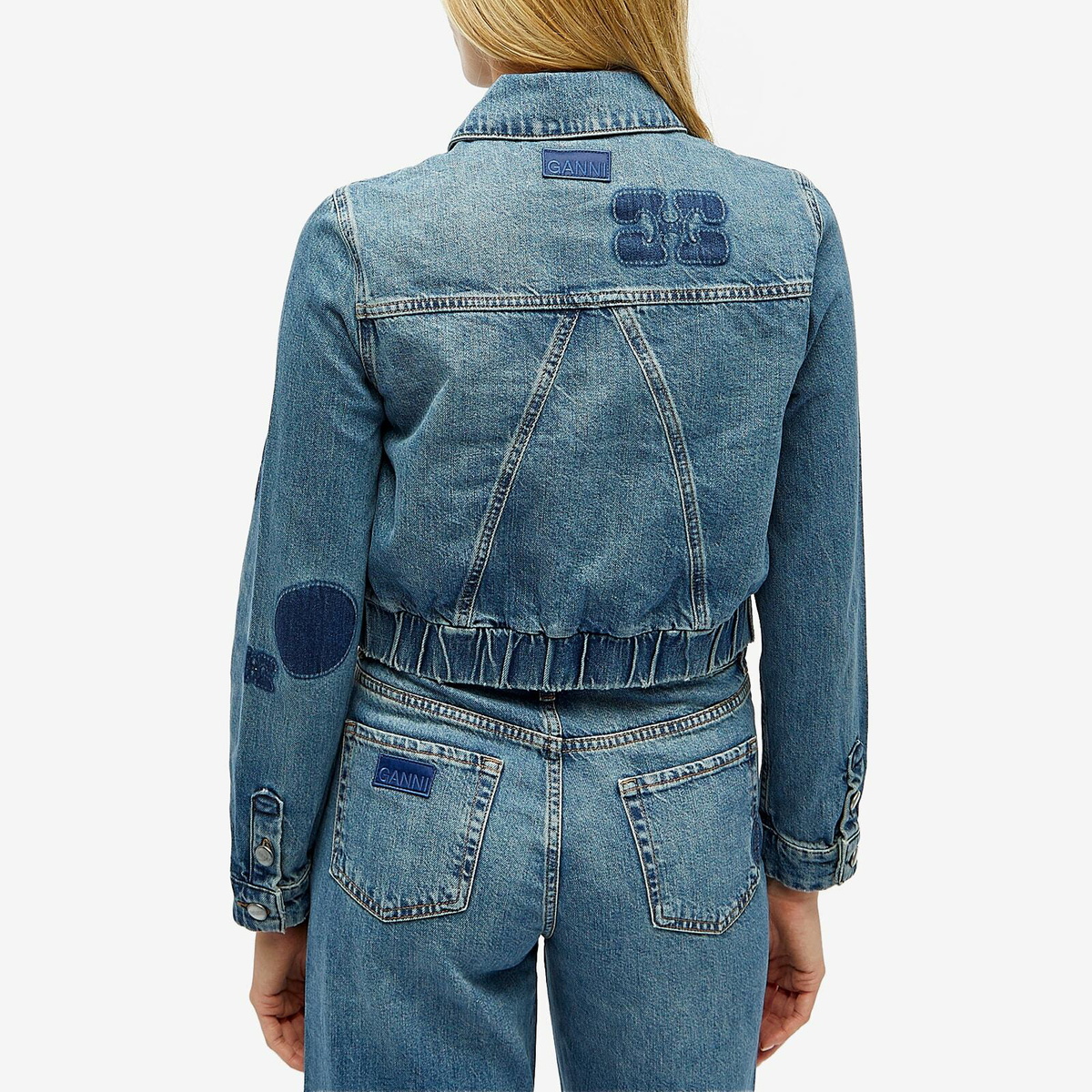 GANNI｜DENIM JACKETS (TINT DENIM BOMBER JACKET (J1472 09 Ganni Tint Denim Bomber Jacket – grethen house