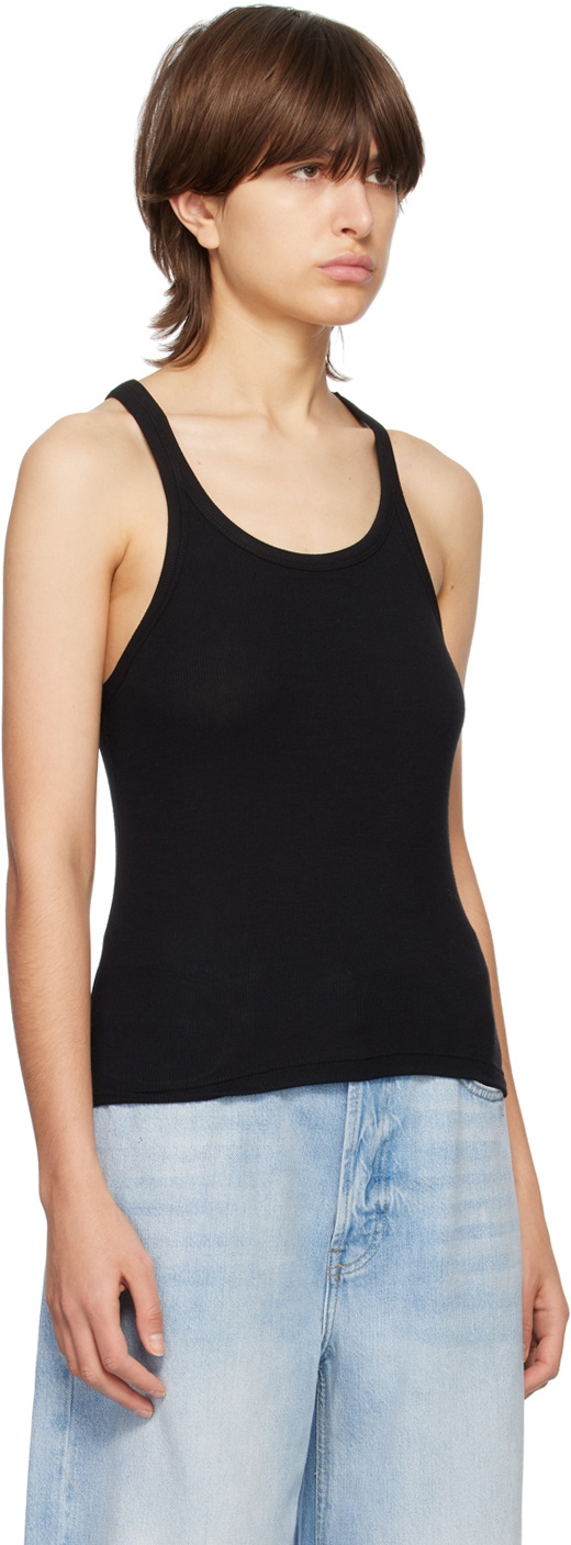 RIB SCOOP NECK TANK BLACK – FRAME