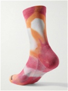 DISTRICT VISION - Yoshi Tie-Dyed Cotton Socks - Red