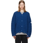 MM6 Maison Margiela Blue Wool Cardigan