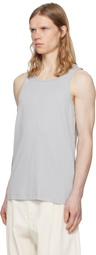 LEMAIRE Blue Cotton Tank Top