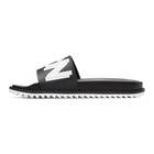 Fendi Black and White Rubber Fendi Vocabulary Sandals