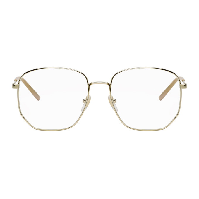 Photo: Gucci Gold and Pink Pilot Glasses