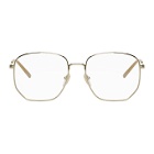 Gucci Gold and Pink Pilot Glasses