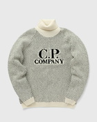 C.P. Company Wool Jacquard 3 Roll Neck Knit Black/White - Mens - Pullovers