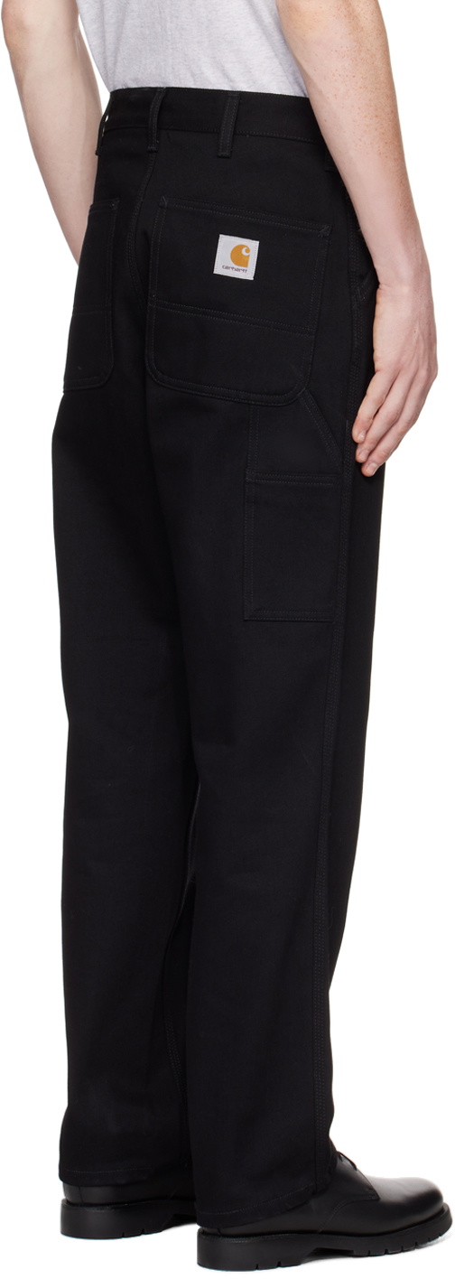 Carhartt Work In Progress Black Single Knee Jeans