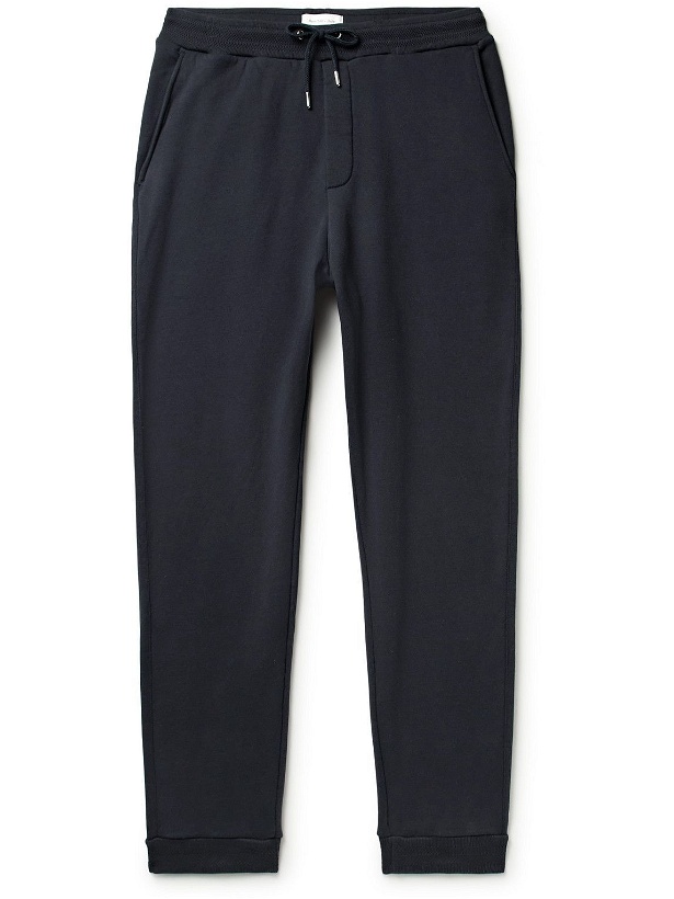 Photo: Hamilton And Hare - Cotton and Lyocell-Blend Jersey Sweatpants - Blue