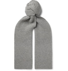 Mr P. - Ribbed Cashmere Scarf - Gray