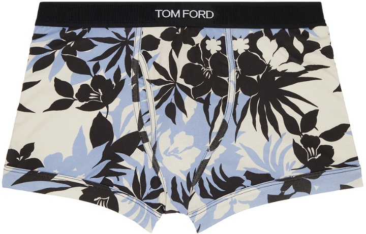 Photo: TOM FORD Blue & Black Floral Boxers