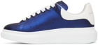 Alexander McQueen Blue & White Oversized Sneakers