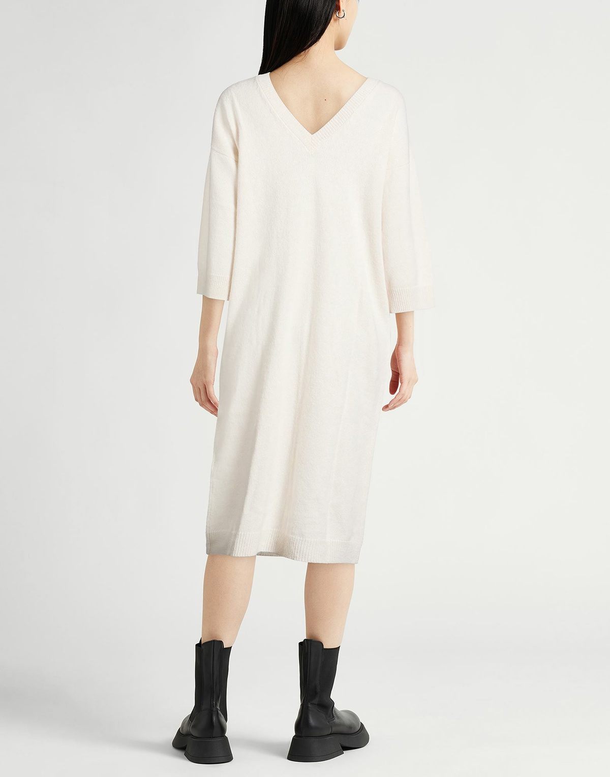 Peserico Womens Midi dress Cream