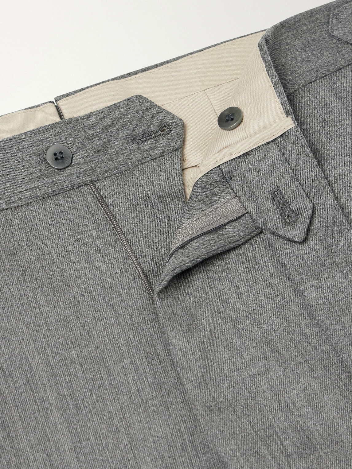 Stòffa - Straight-Leg Wool-Twill Trousers - Gray