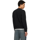 MM6 Maison Margiela Black Spray Print Sweatshirt