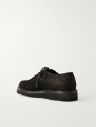 Yuketen - Military Plain Waxed-Suede Derby Shoes - Black