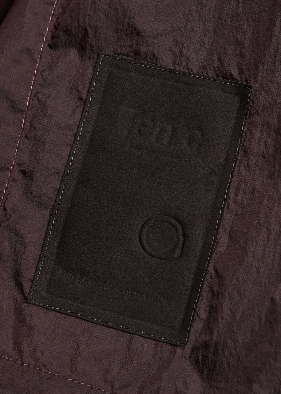 Ten C Skye Panelled Shell Jacket Dark Brown