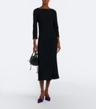 Prada Open-back crêpe midi dress