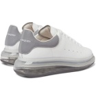Alexander McQueen - Exaggerated-Sole Reflective-Trimmed Leather Sneakers - White