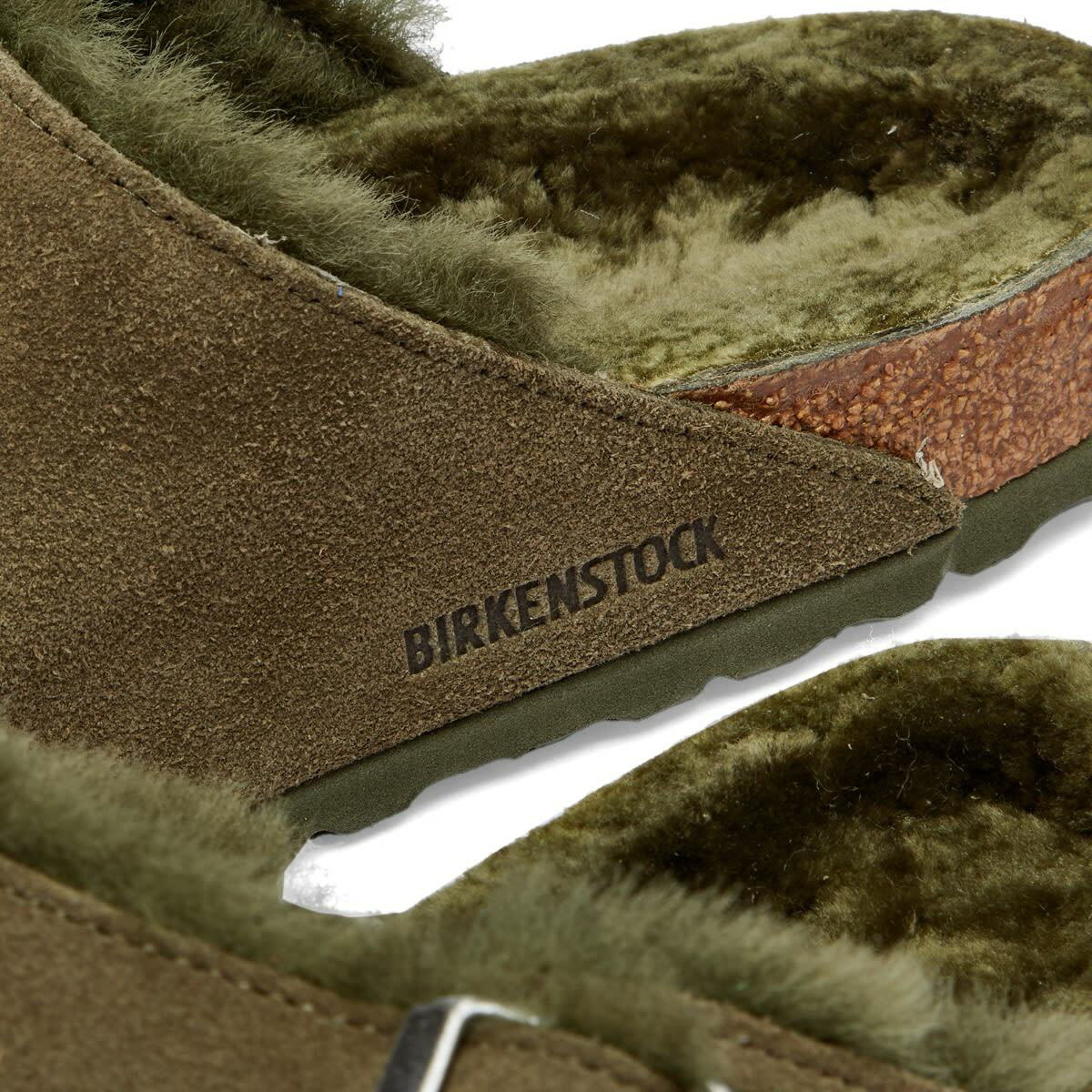 Birkenstock Arizona Shearling In Thyme Suede Birkenstock