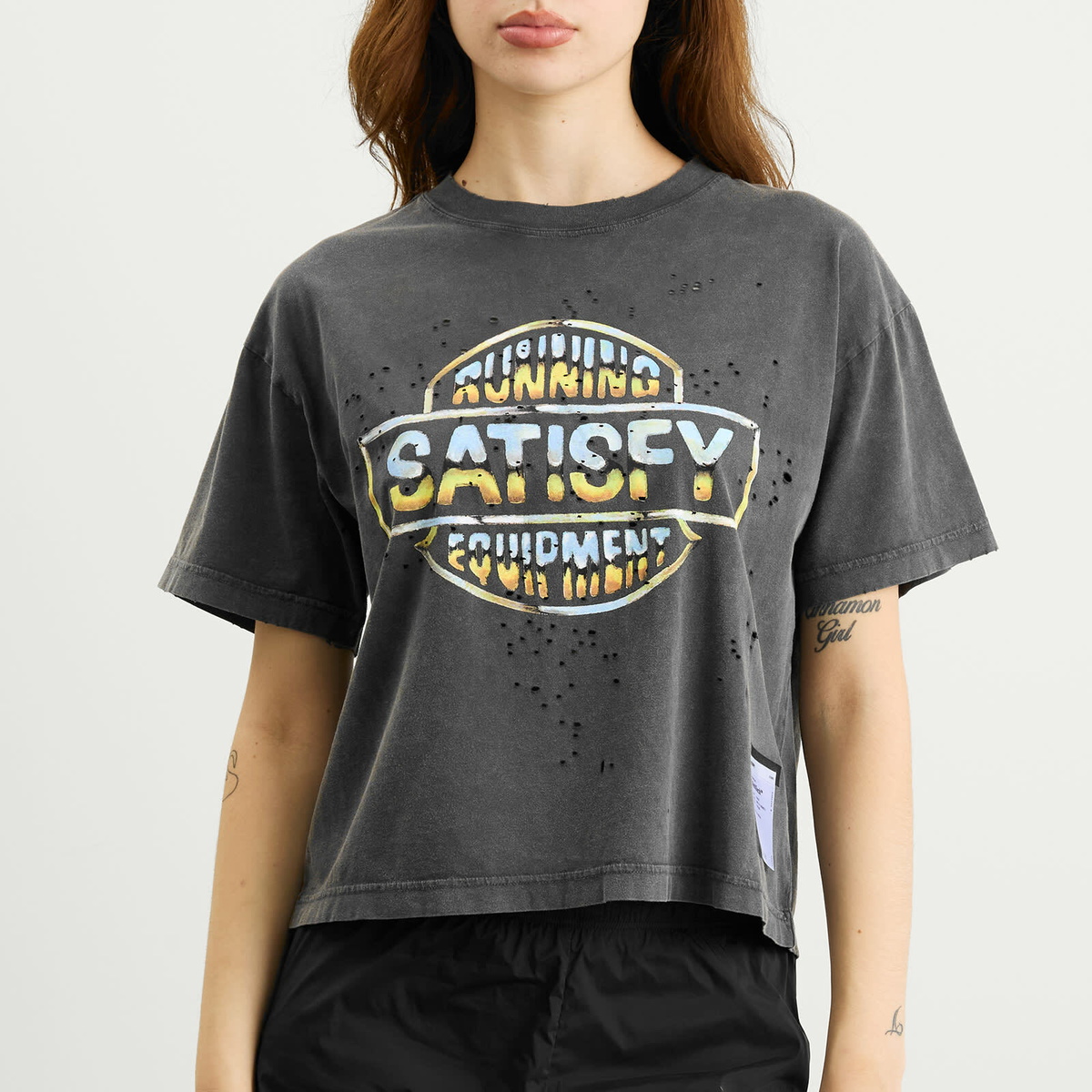 Satisfy Women's MothTech T-Shirt in Aged Black