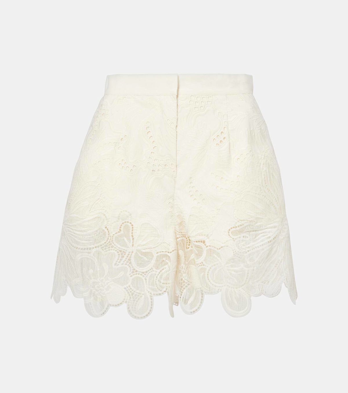 Elie Saab Embroidered broderie anglaise shorts