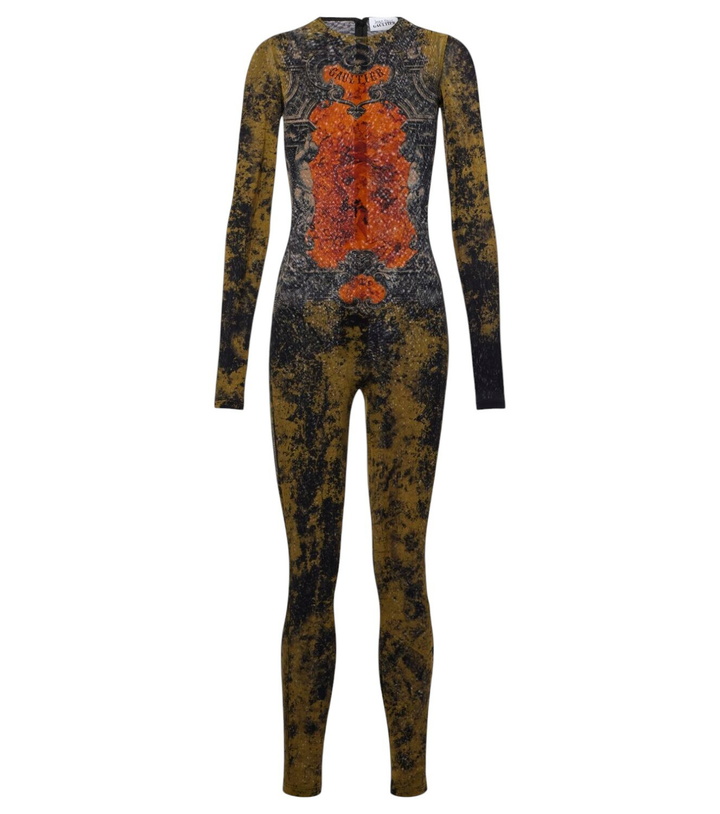 Photo: Jean Paul Gaultier Médallion printed mesh catsuit